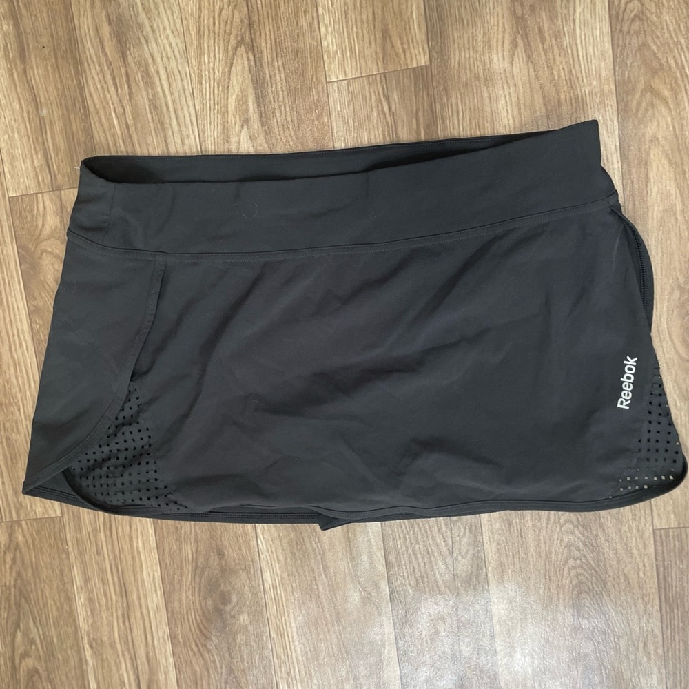 Reebok Black Performance Skort with Vent Panels
